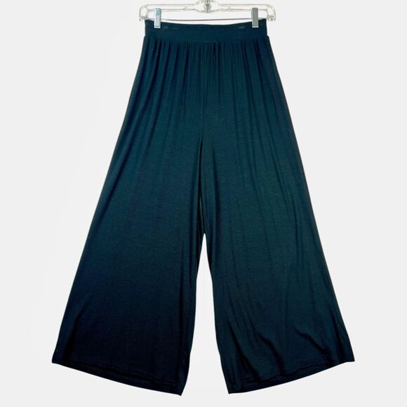 Theo & Spence XS black ribbed knit cropped pants - Picture 1 of 7